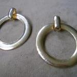 Sale Vintage Huge Gold Hoo..