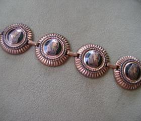 Vintage King Tut Copper Bracelet