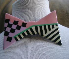 Sale Vintage Ceramic Bow-Tie 1980s - Rare