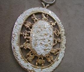 Sale Vintage Zodiac Large Pendant 1960s